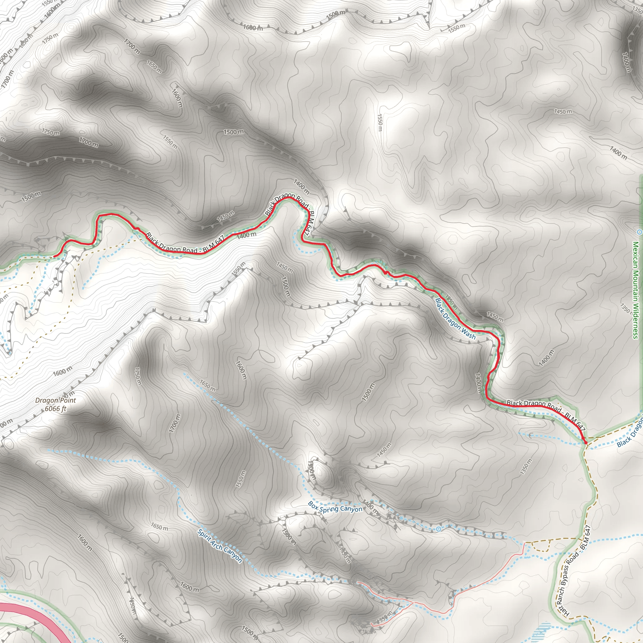Walk along Black Dragon Wash mobile static map