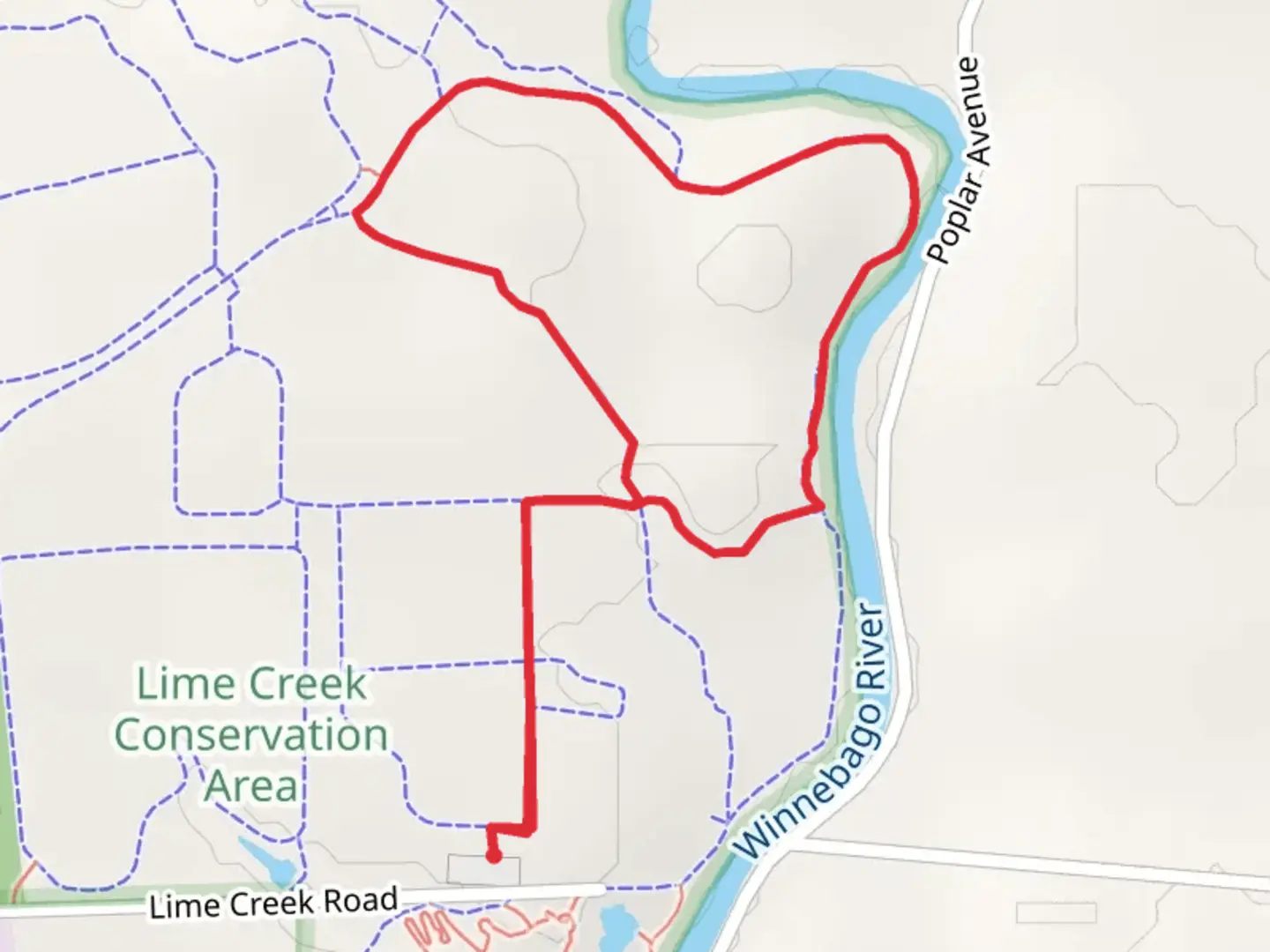 An image depicting the trail Badlands Loop and its surrounding area.