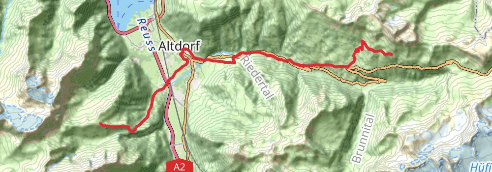 Via Alpina - Red Trail stage 72 Map