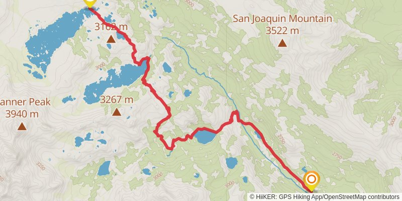 Pacific Crest Trail - Central California alt 1 Map