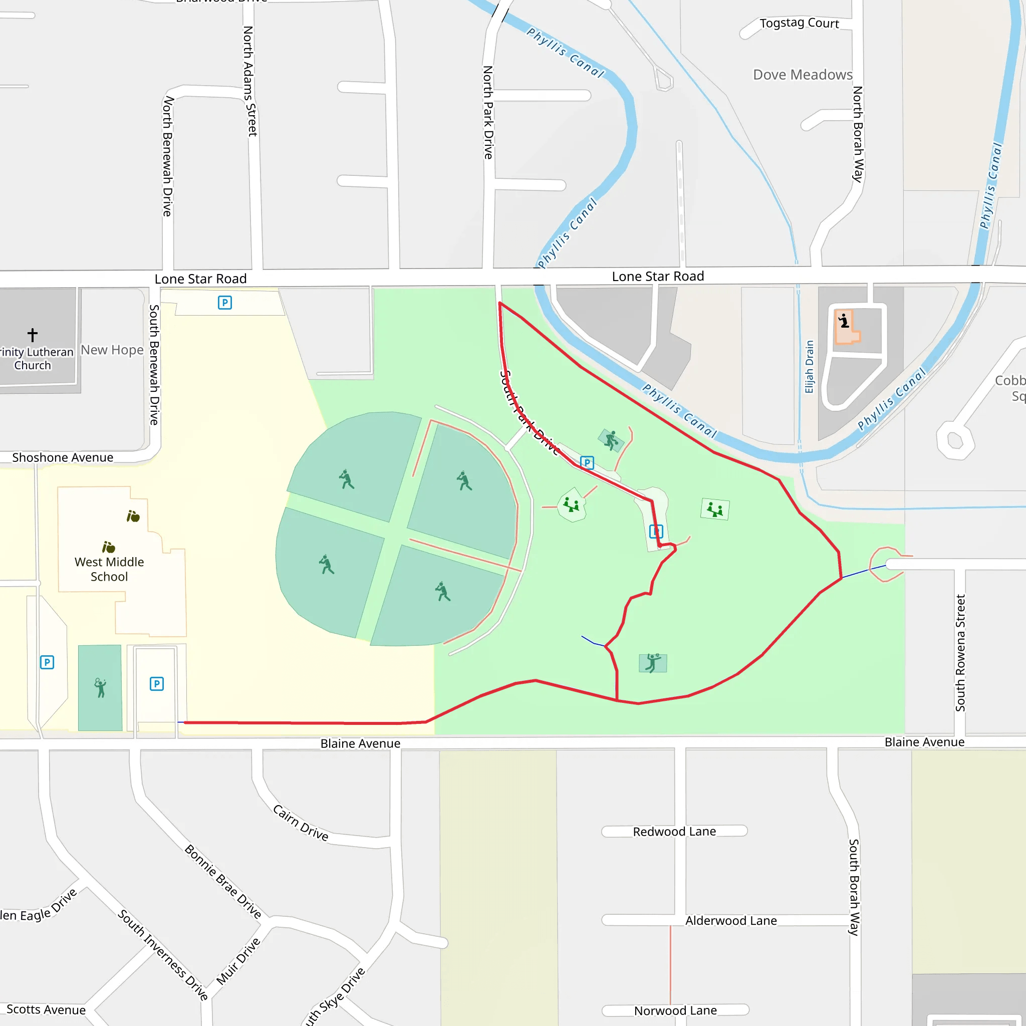 South Park Drive Loop mobile static map