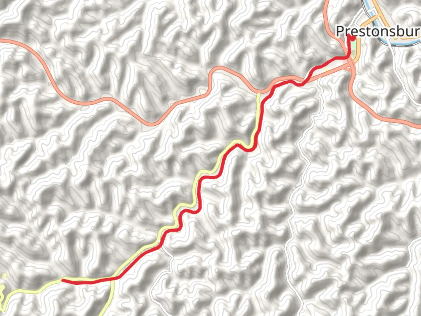 An image depicting the trail Prestonsburg Passage and its surrounding area.