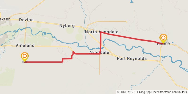 American Discovery Trail South Route - Colorado stage 12 Map