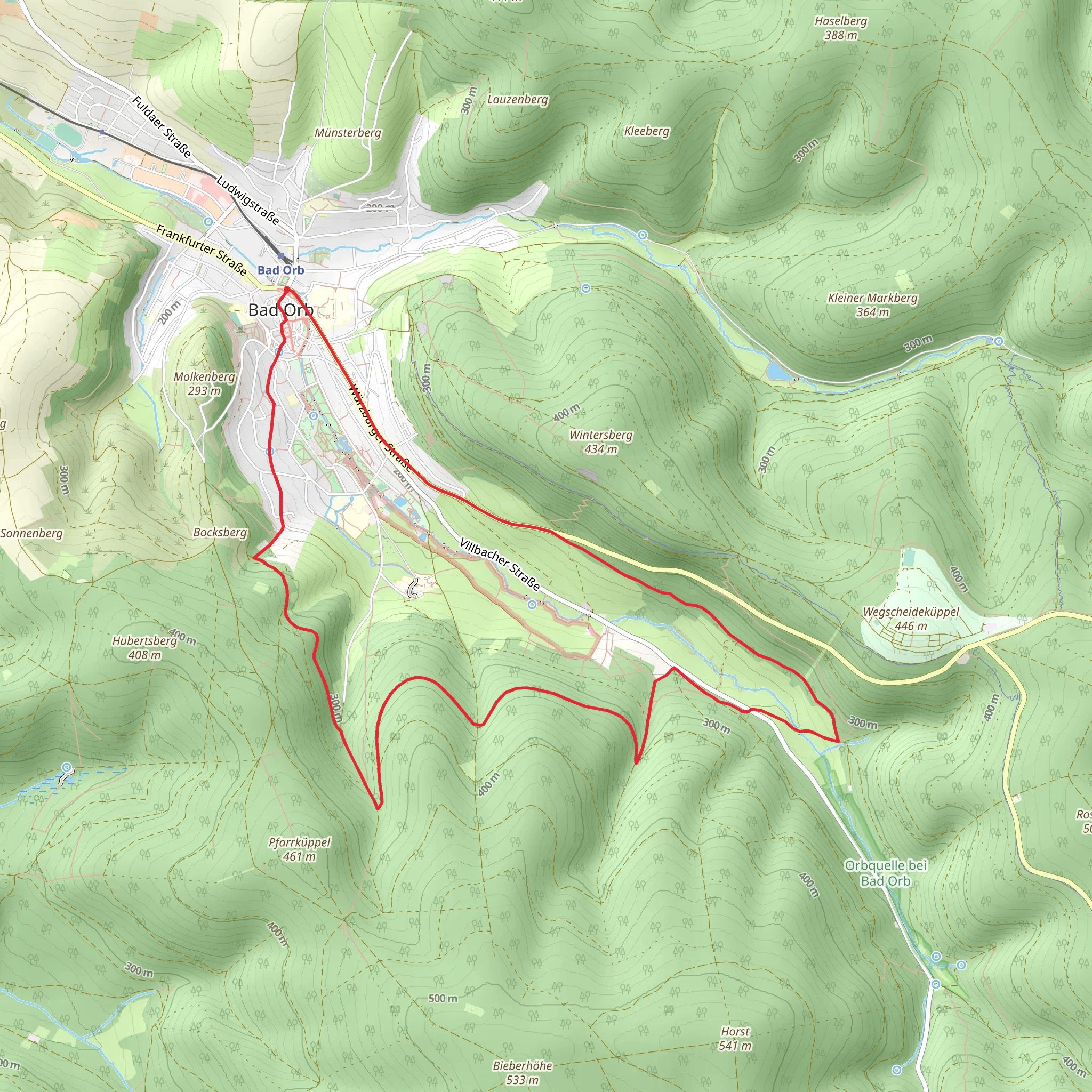 Wanderwege Bad Orb Loop mobile static map