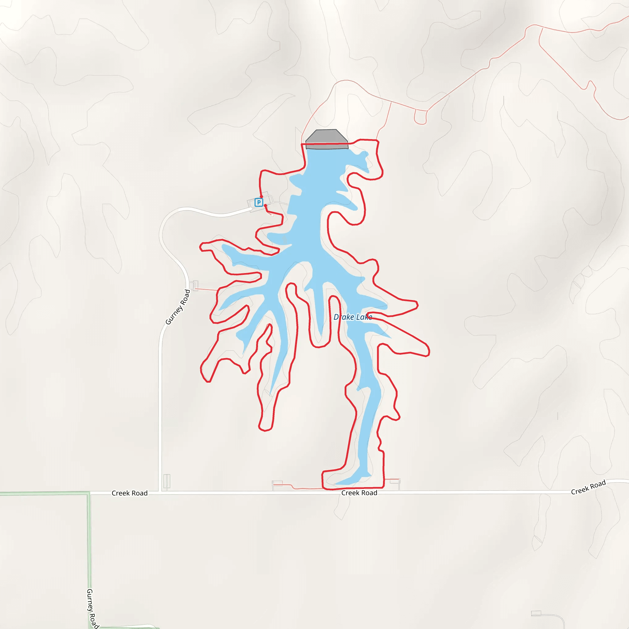 Drake Lake Loop mobile static map