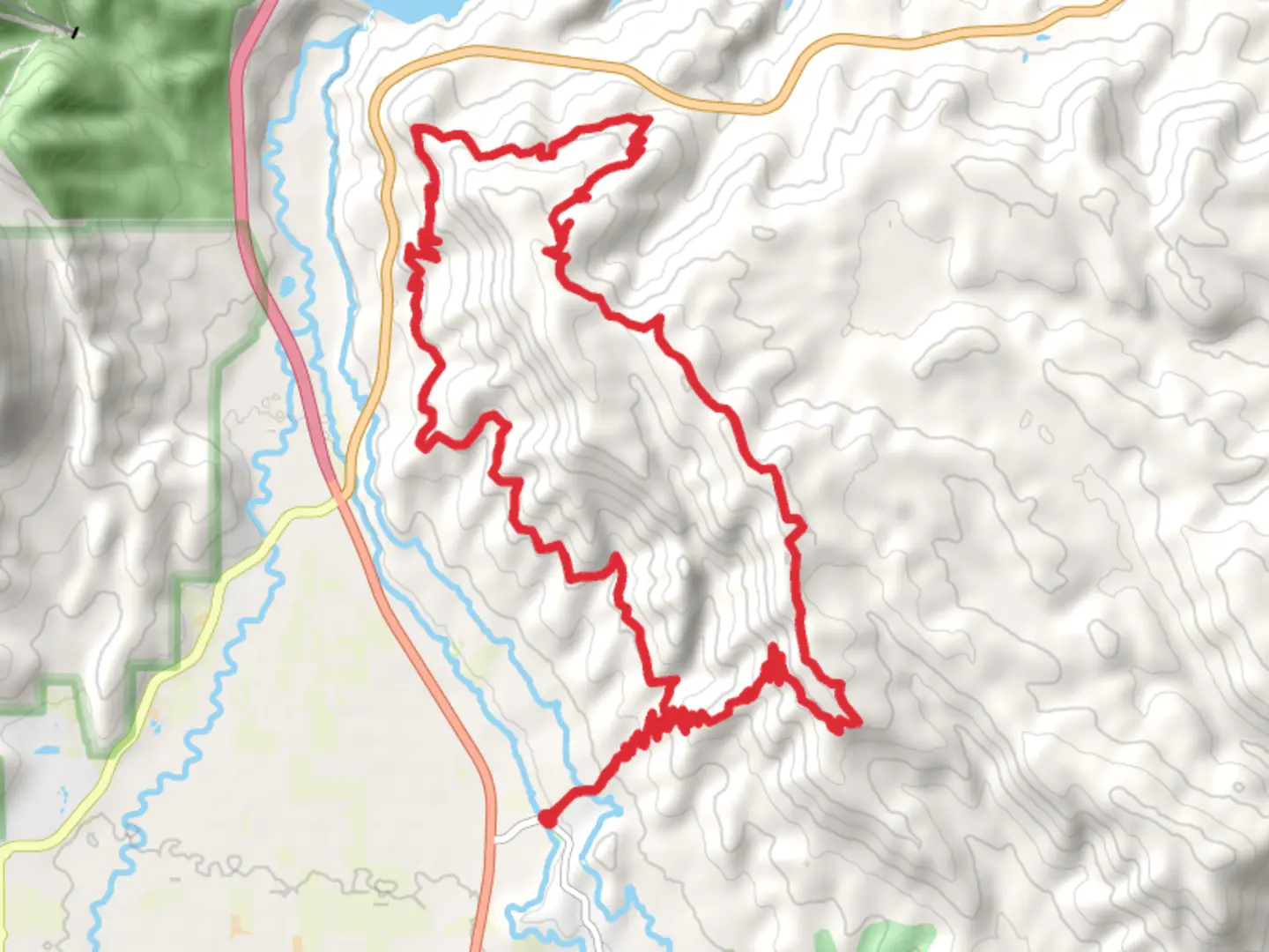 An image depicting the trail Coyote Loop and its surrounding area.
