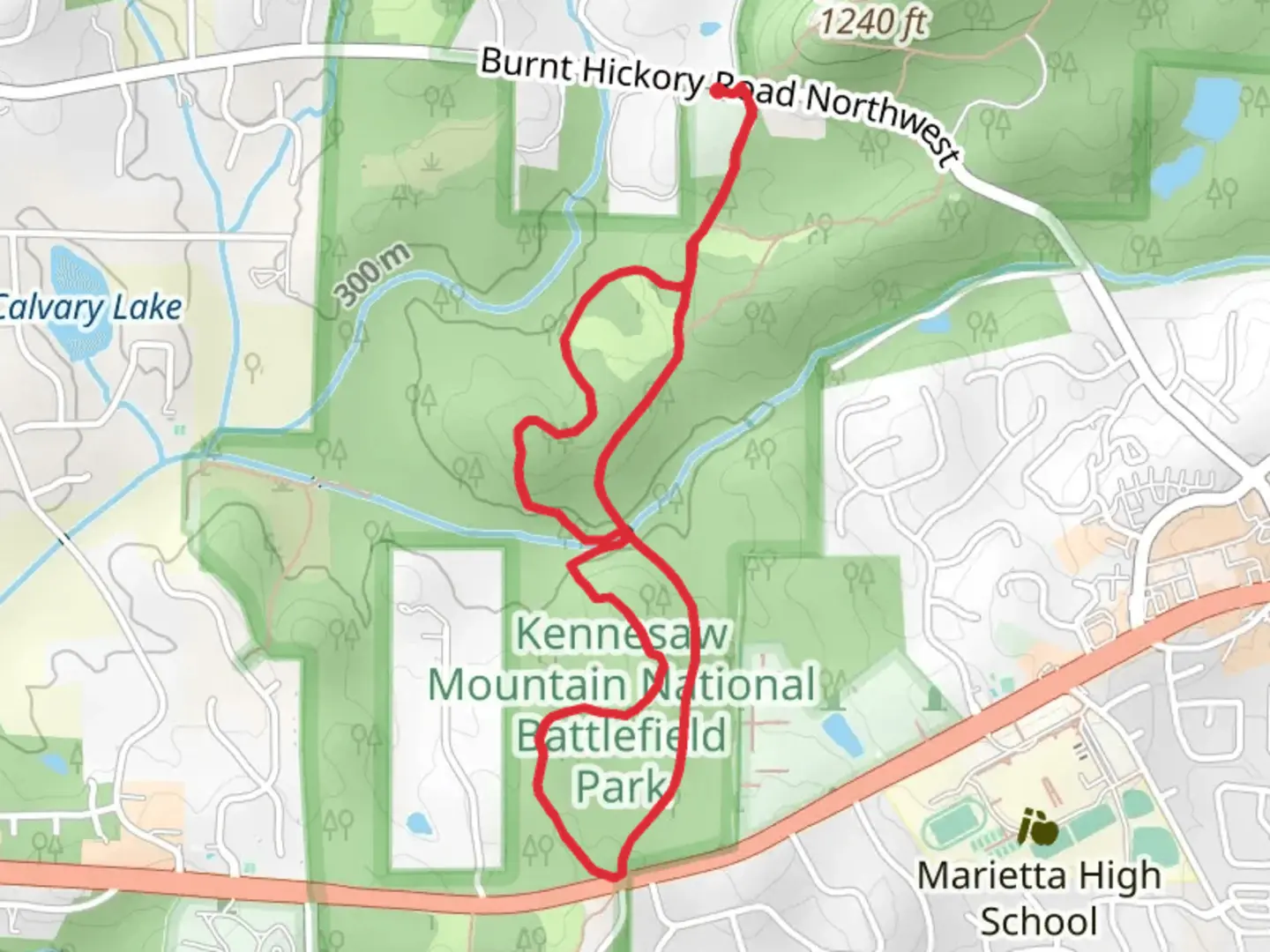 An image depicting the trail Noses Creek - Hardage Mill Loop Trail and its surrounding area.