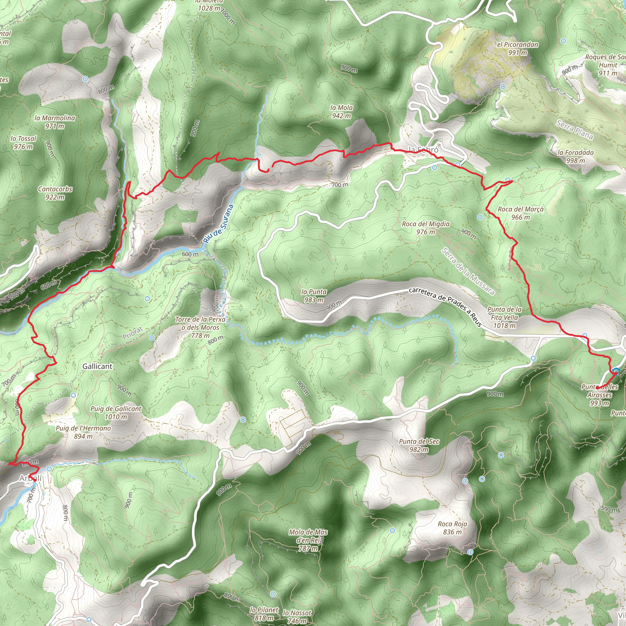 Arbolì - La Mussara PR C 87 mobile static map