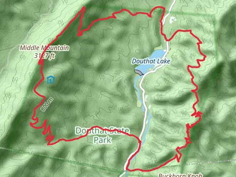 Middle Mountain, Salt Stump Trail and Brushy Hollow Trail Loop