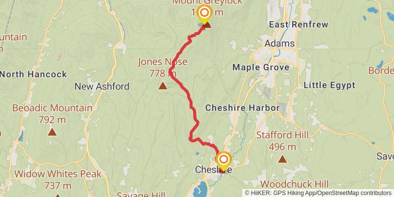 Appalachian Trail stage 155 Map
