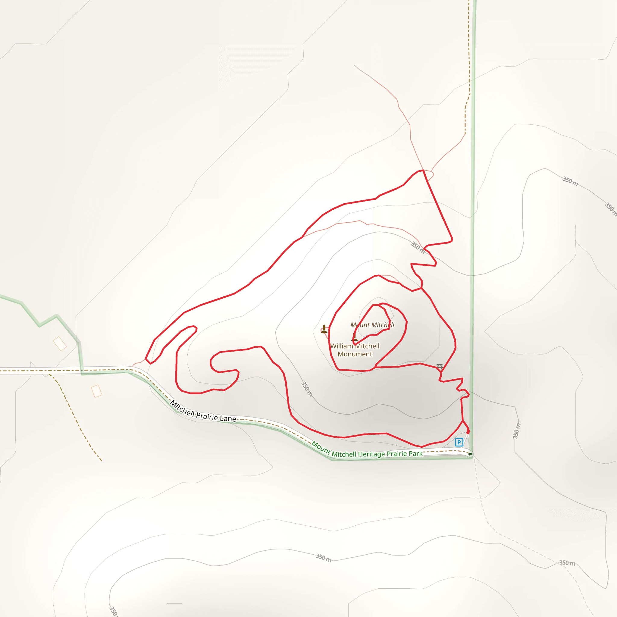 Mount Mitchell Big Loop mobile static map