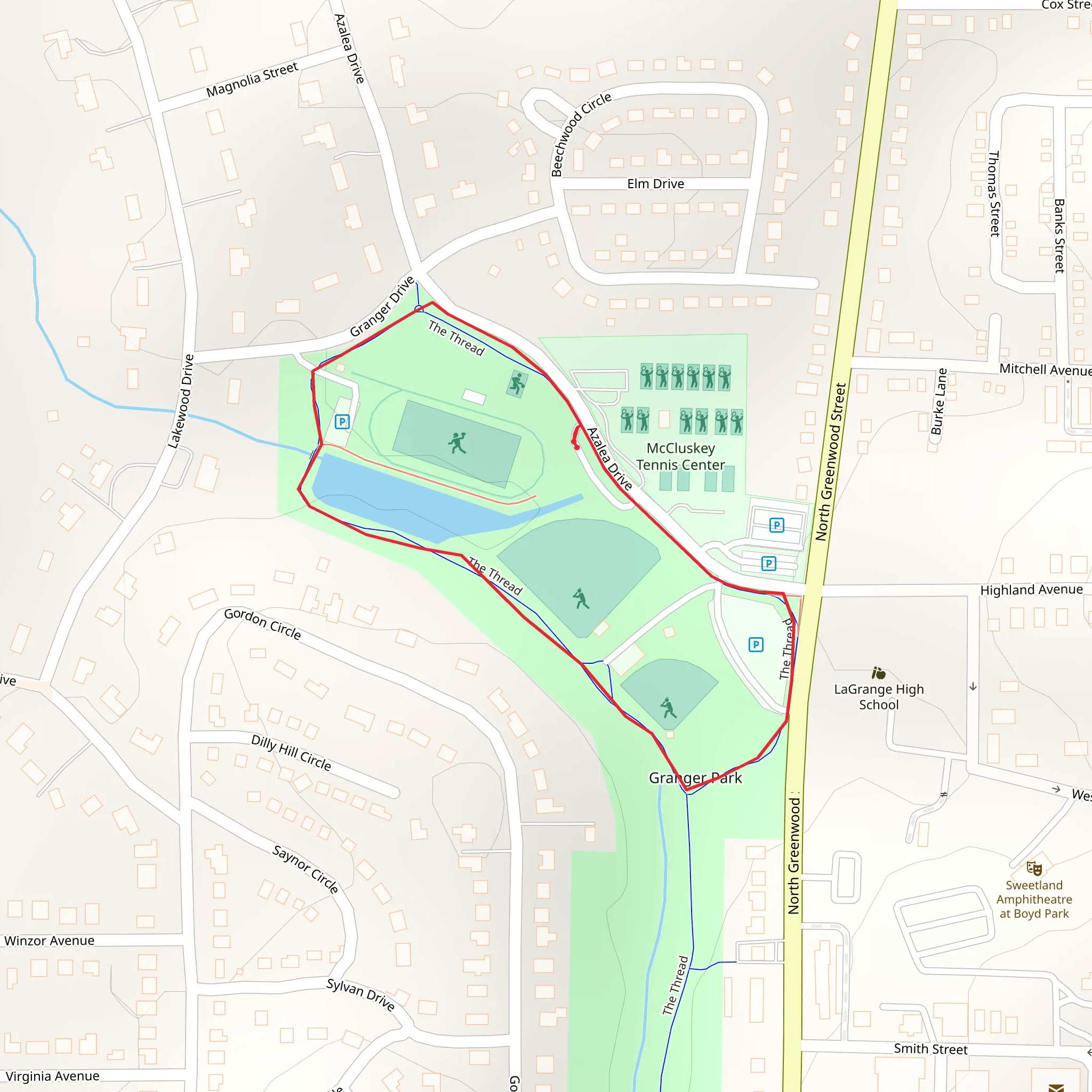 Granger Park Loop mobile static map