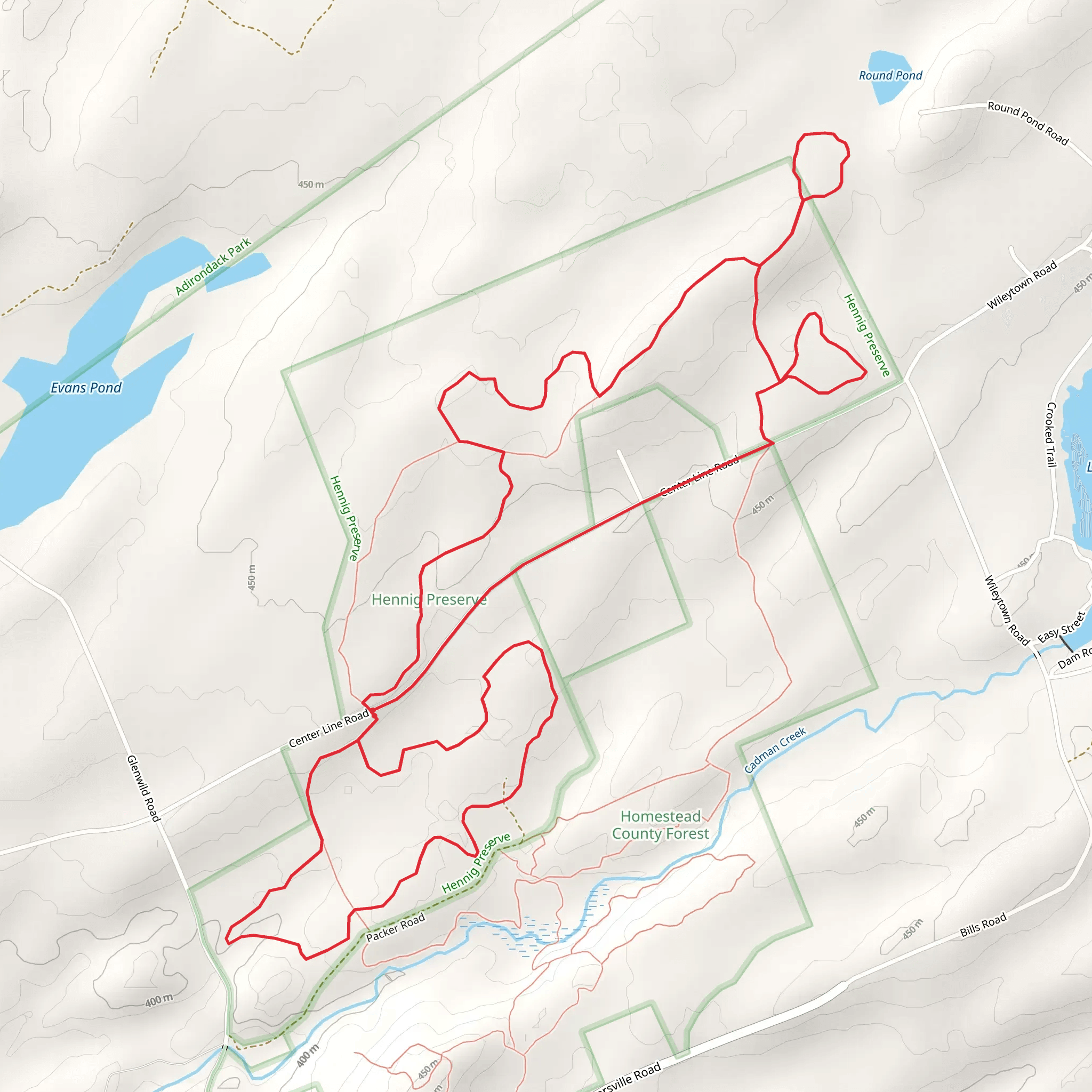 Cadman Creek Loop mobile static map