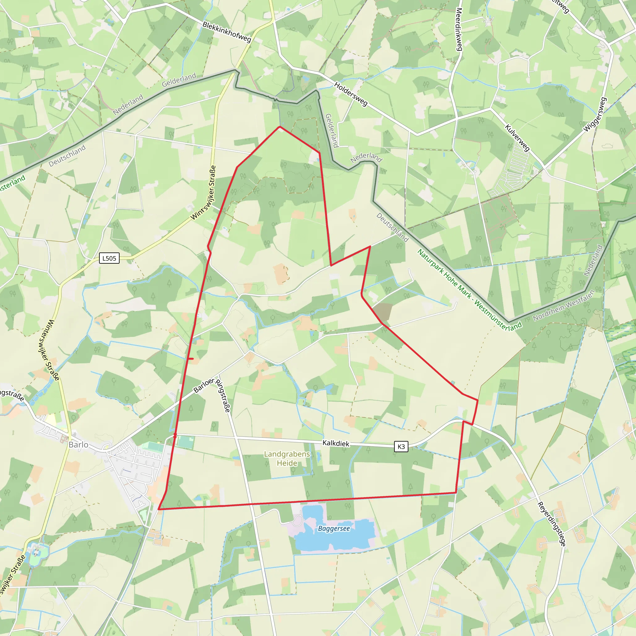 Bad Bentheim and Noaberpad mobile static map