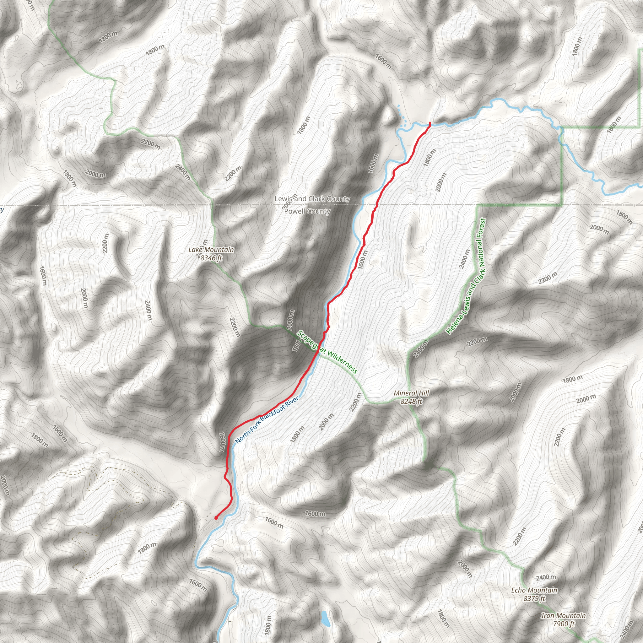 Hobnail Tom Trail mobile static map
