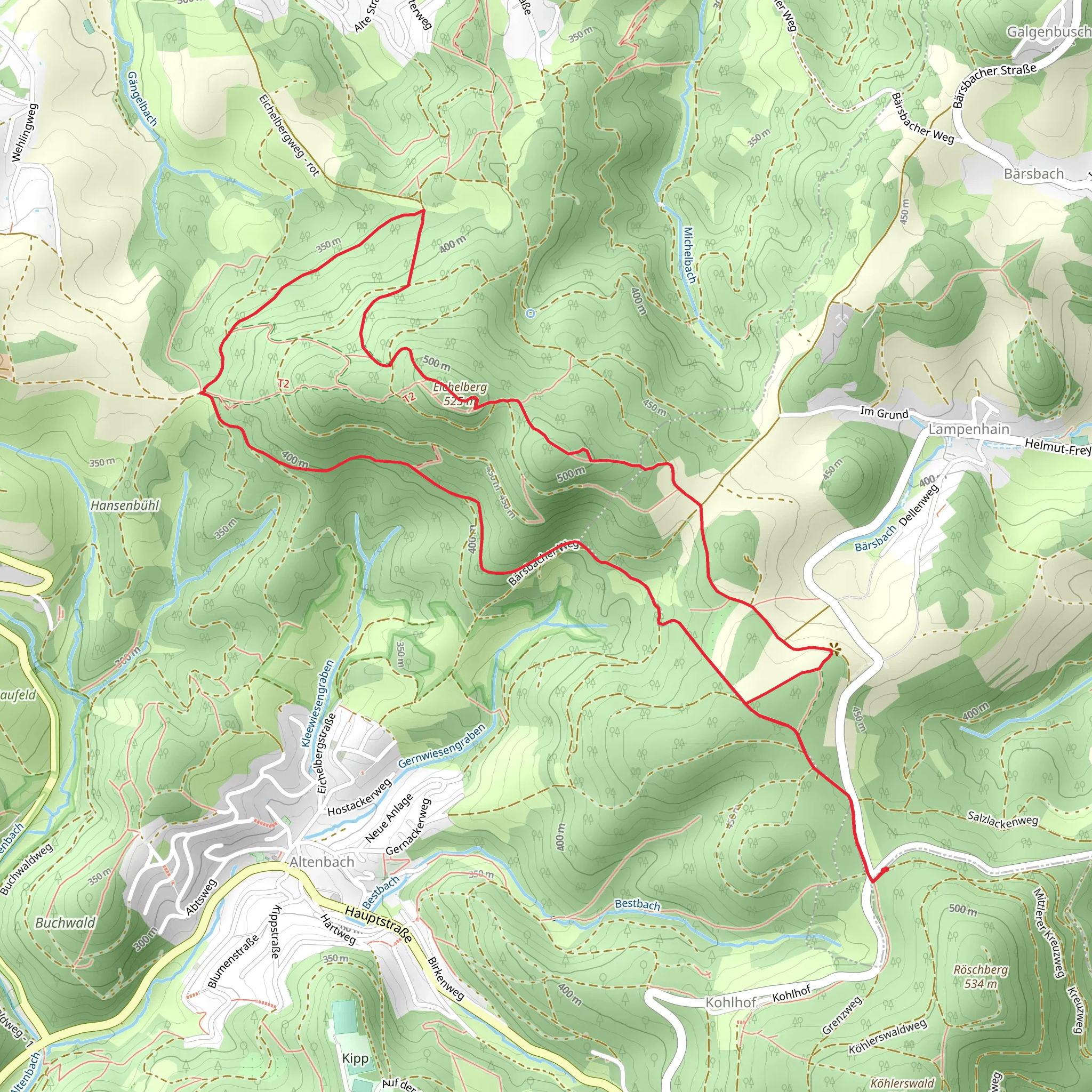 Eichelberg via Geopark Pfad Weinheim Schriesheim mobile static map