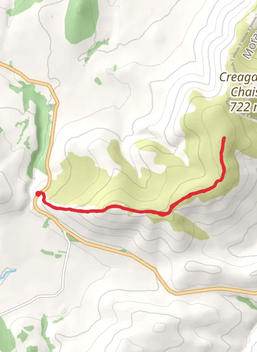 Hike on ridge mobile static map