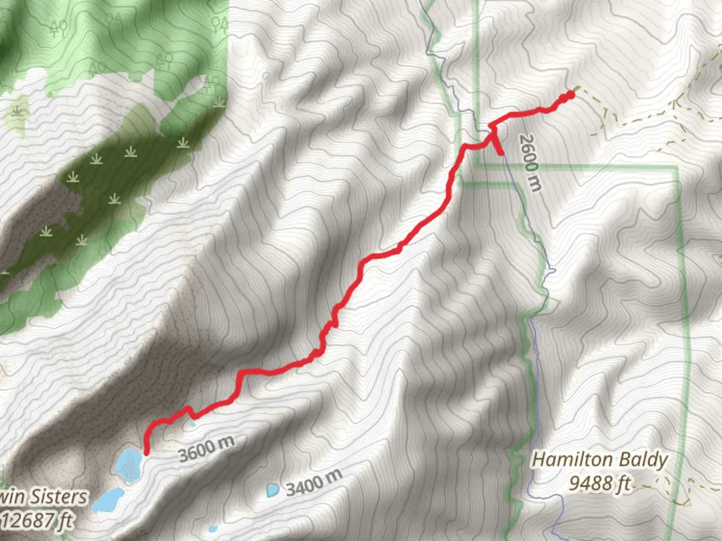 An image depicting the trail Stout Creek Lakes Trail and its surrounding area.