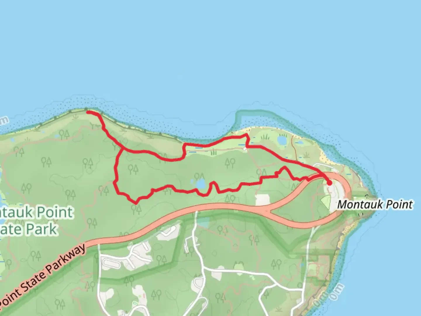 An image depicting the trail Money Pond and Oyster Pond Trail Loop and its surrounding area.