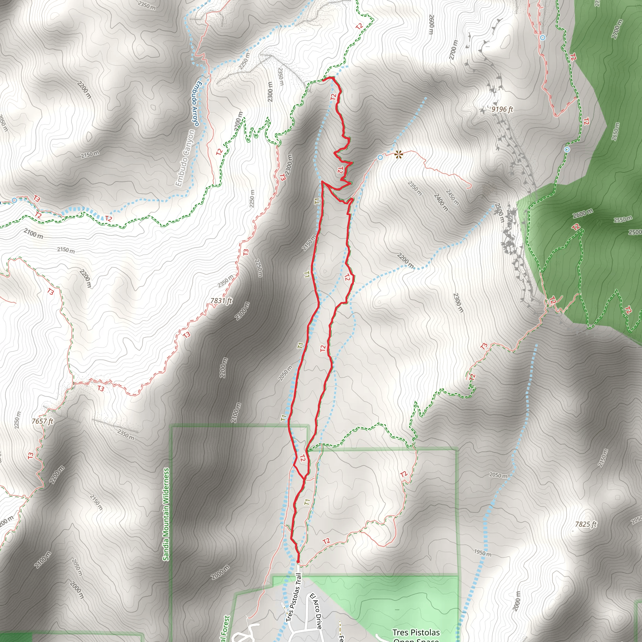 Three Gun Spring Trail Loop mobile static map