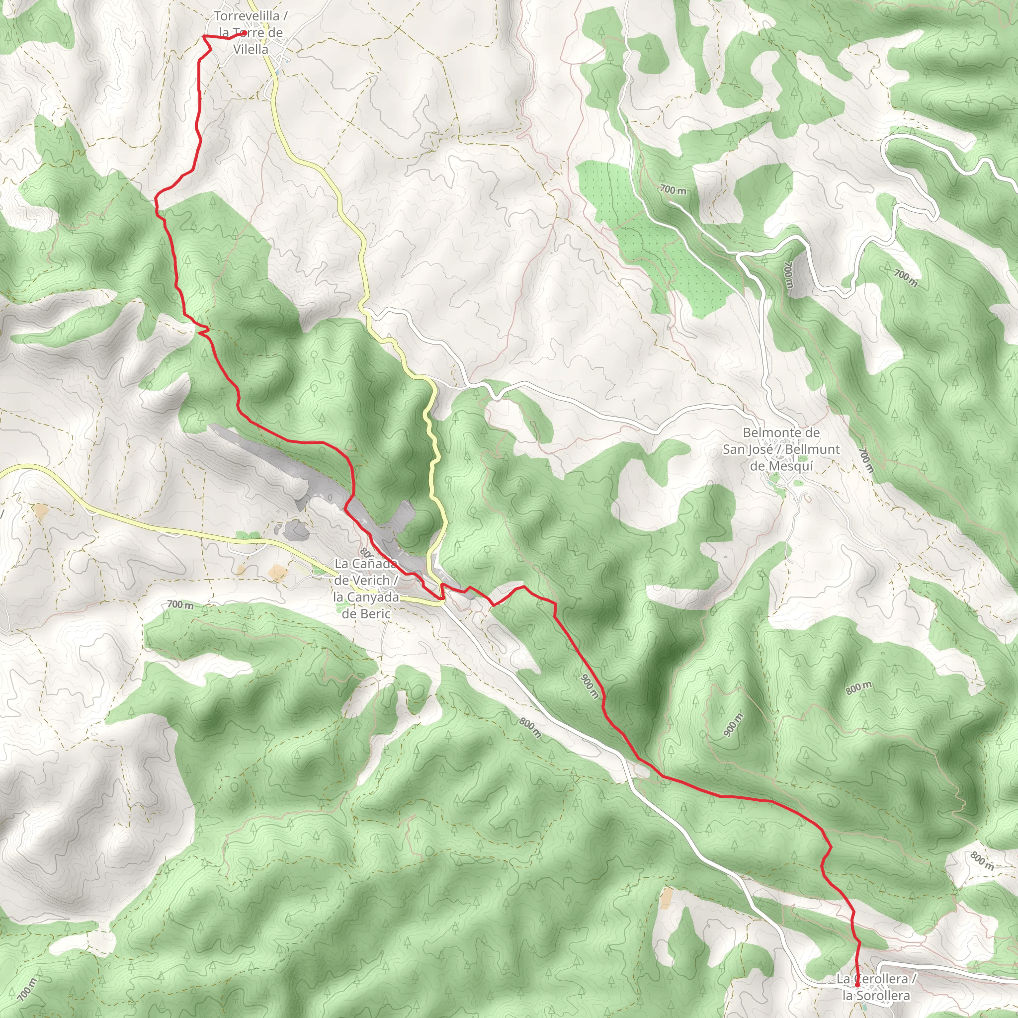 La Cerollera - Torrevelilla PR TE 014a mobile static map