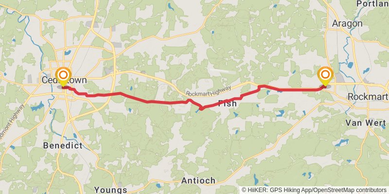 Silver Comet Trail stage 4 Map