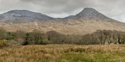 An image depicting the trail Glencorbet Horseshoe Loop and its surrounding area.