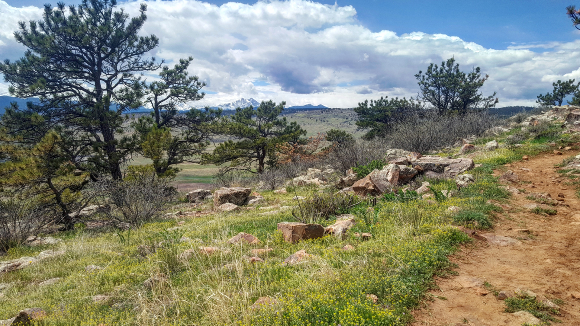 An image depicting the trail Rabbit Mountain Loop via Indian Mesa Trail and its surrounding area.