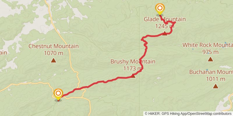 Appalachian Trail stage 57 Map