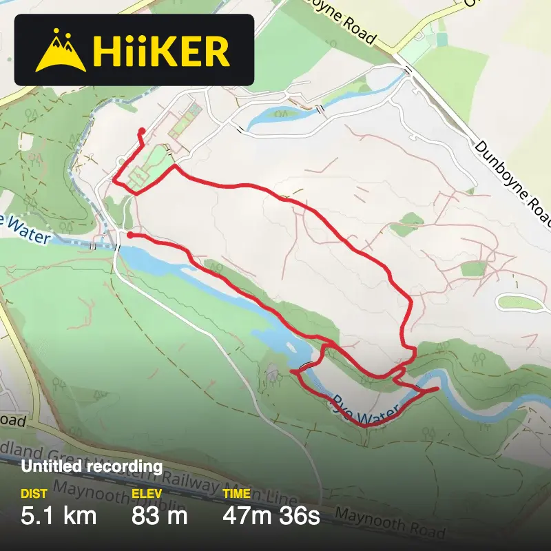 A map preview of the recording Untitled recording.