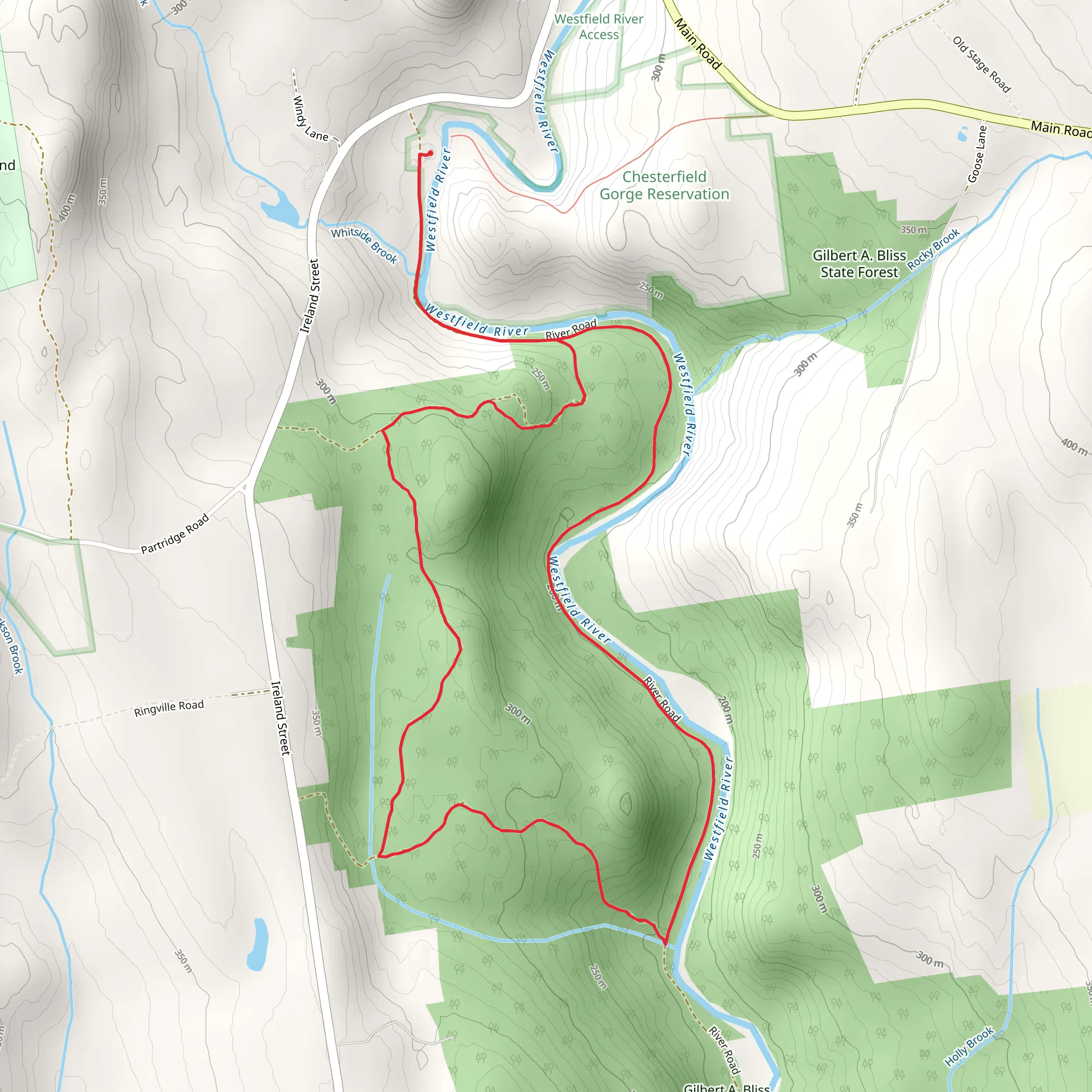 Gilbert A Bliss State Forest Loop mobile static map