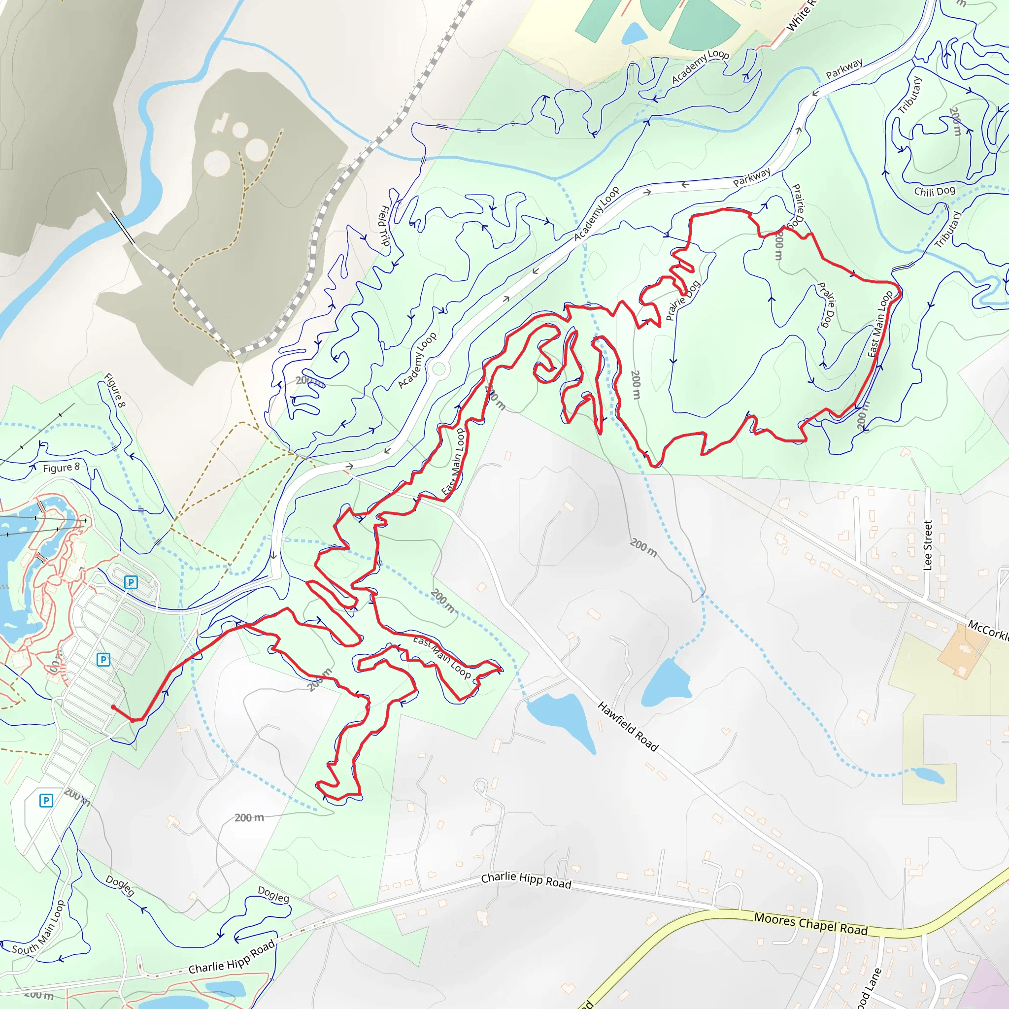 East Main Long Loop mobile static map