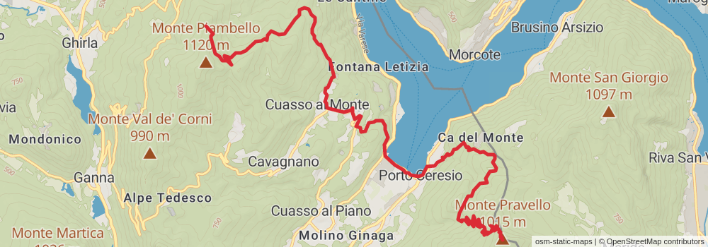 Sentiero Italia - Alps Section stage 102 Map
