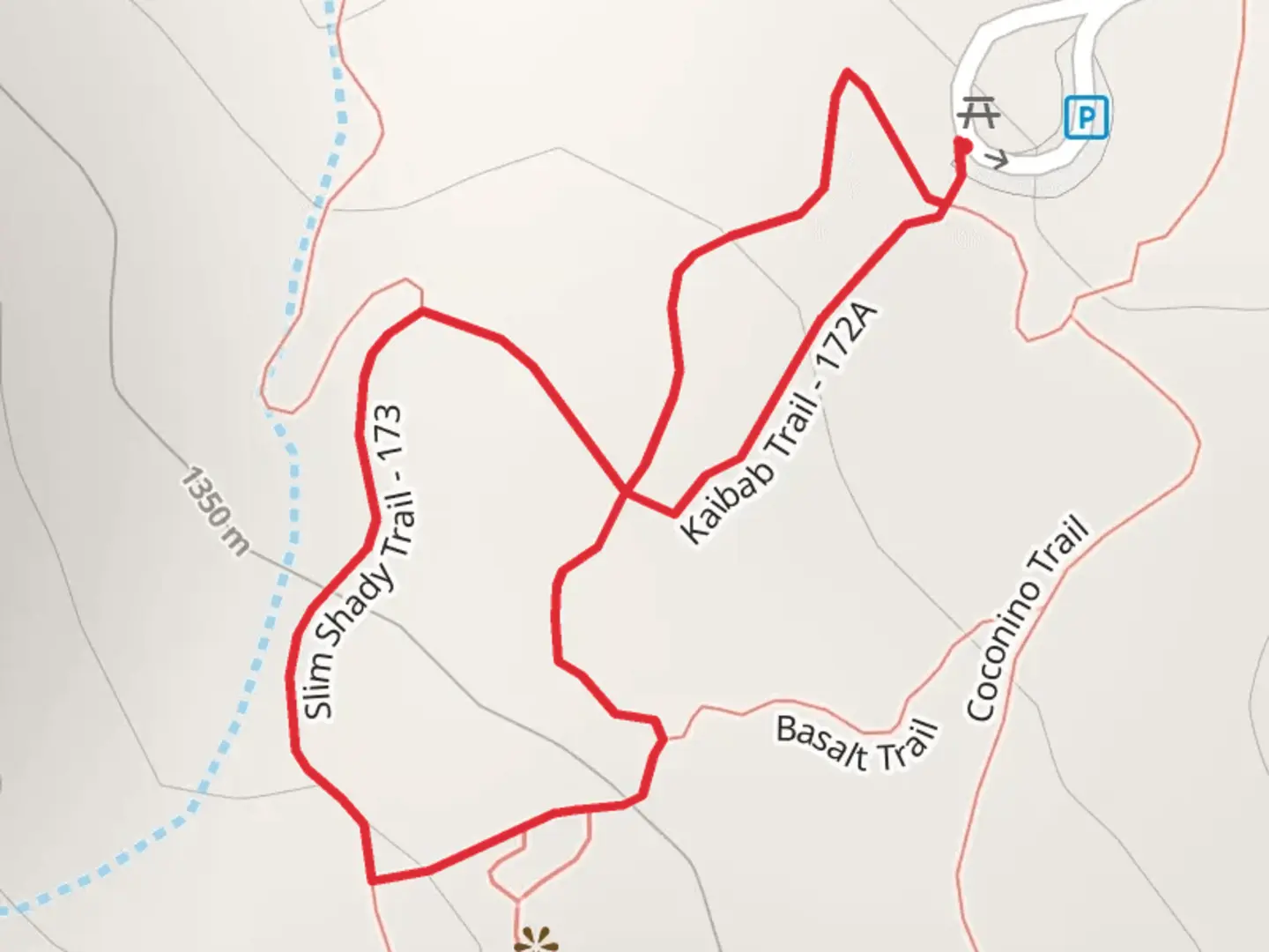 An image depicting the trail Yavapai Vista Loop Trail and its surrounding area.