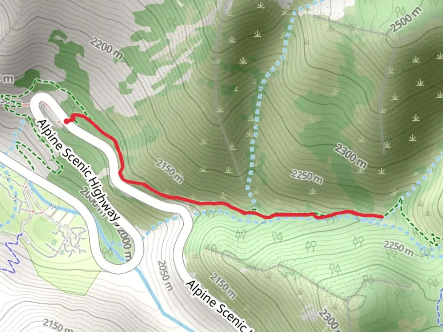 An image depicting the trail Pine Hollow Trail and its surrounding area.