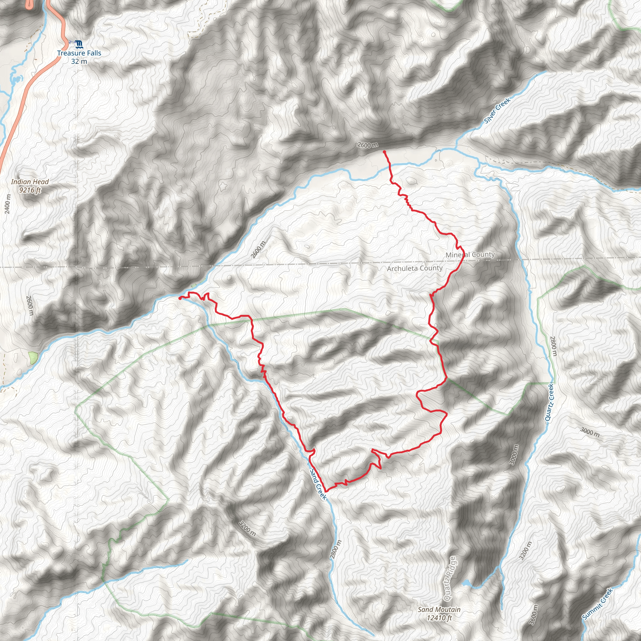 Quartz Ridge Trail mobile static map