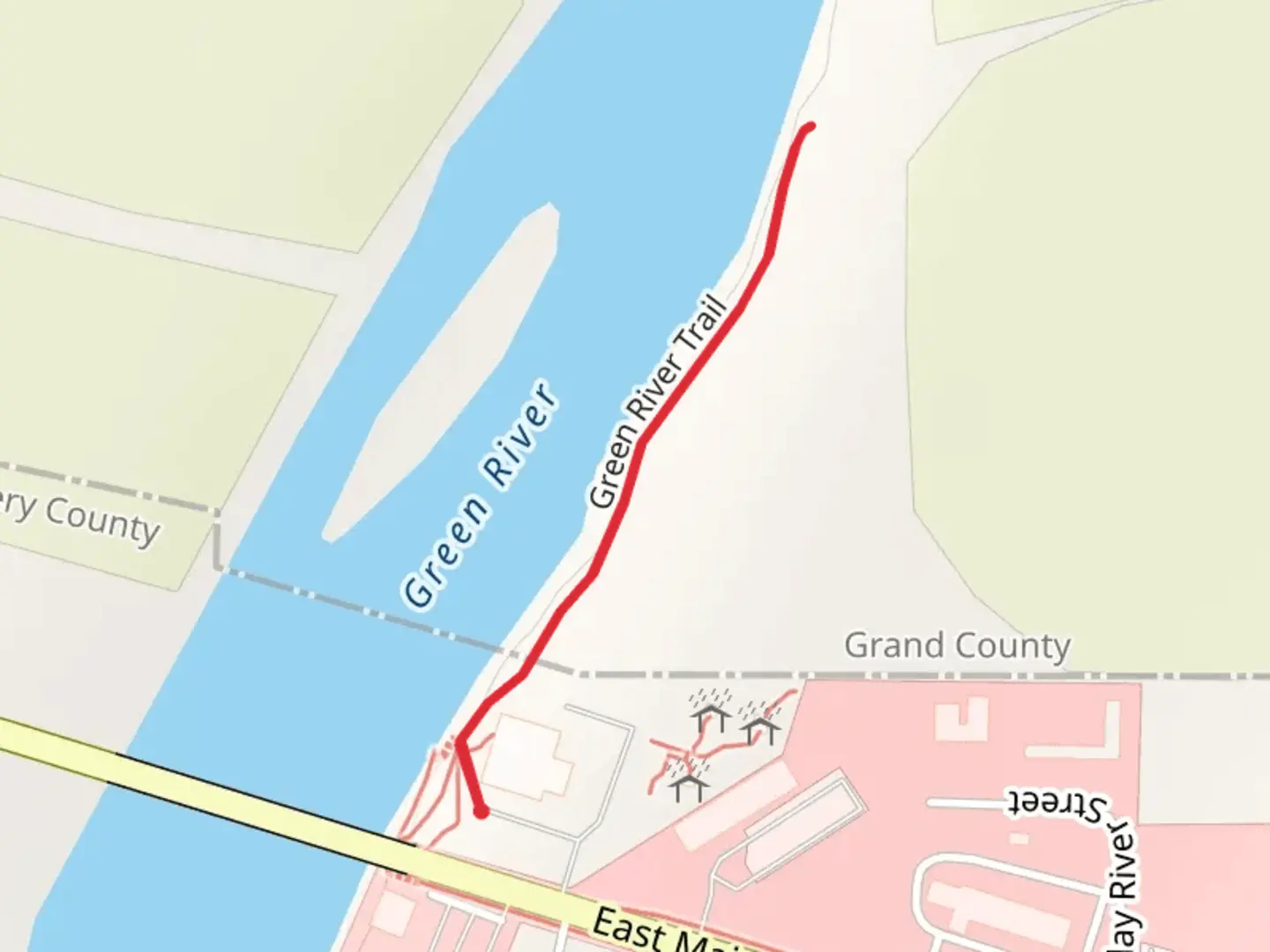 An image depicting the trail Green River Trail and its surrounding area.