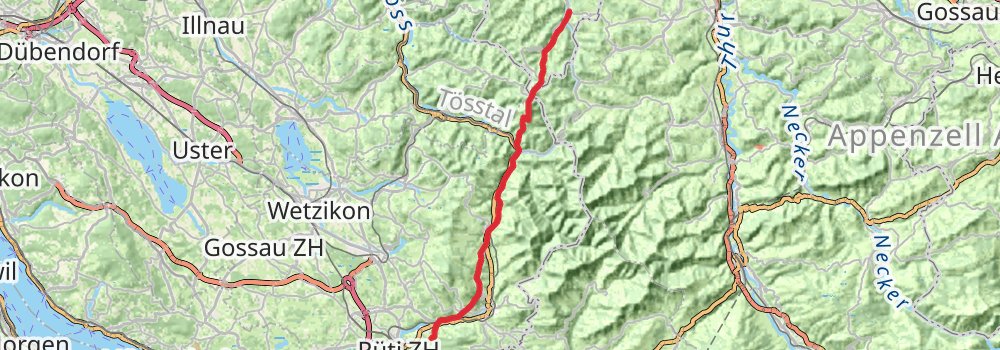 Camino Blumberg-Geneva via Frauenfeld stage 6 Map