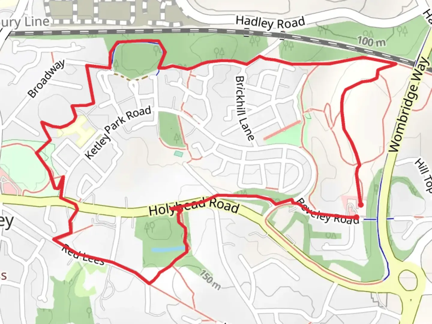 An image depicting the trail Ketley and its surrounding area.
