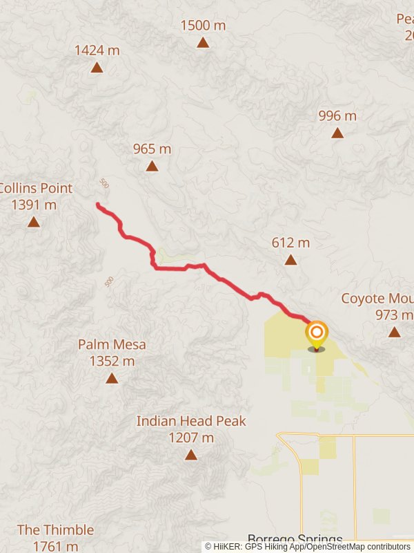 Coyote Canyon and Collins Valley Road