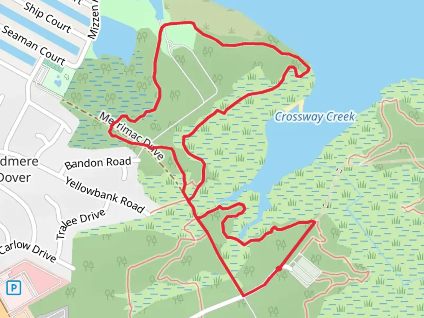 An image depicting the trail Red and Yellow Loop Trail and its surrounding area.