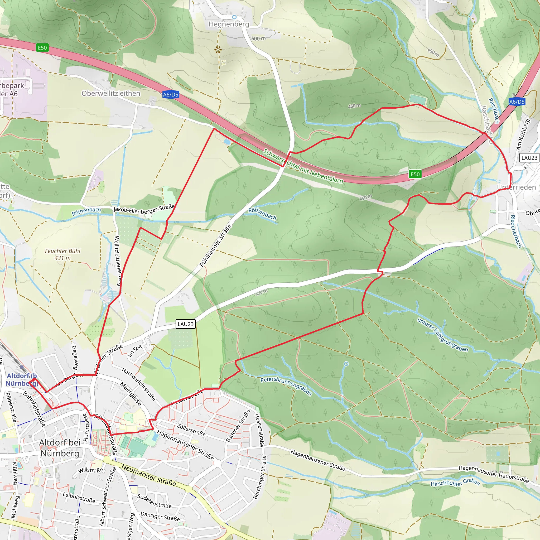 Altdorf Loop mobile static map