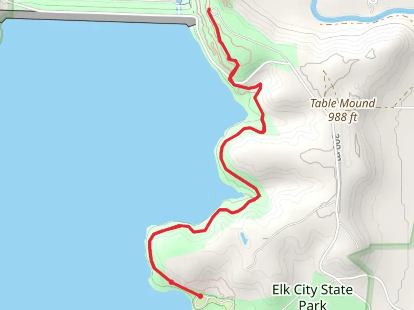 An image depicting the trail Table Mound Trail and its surrounding area.