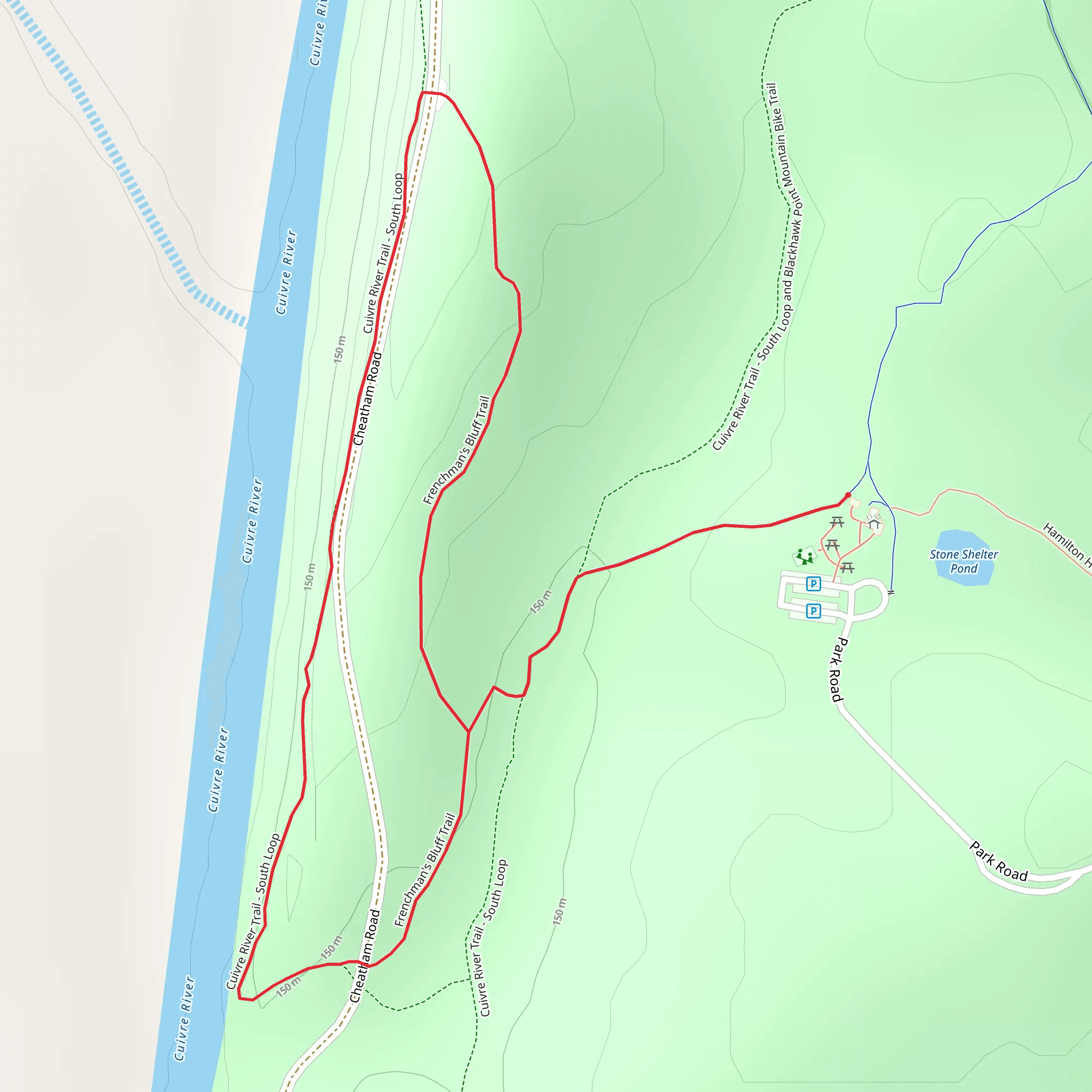 Frenhcman's Bluff - Cuivre River Loop Trail mobile static map