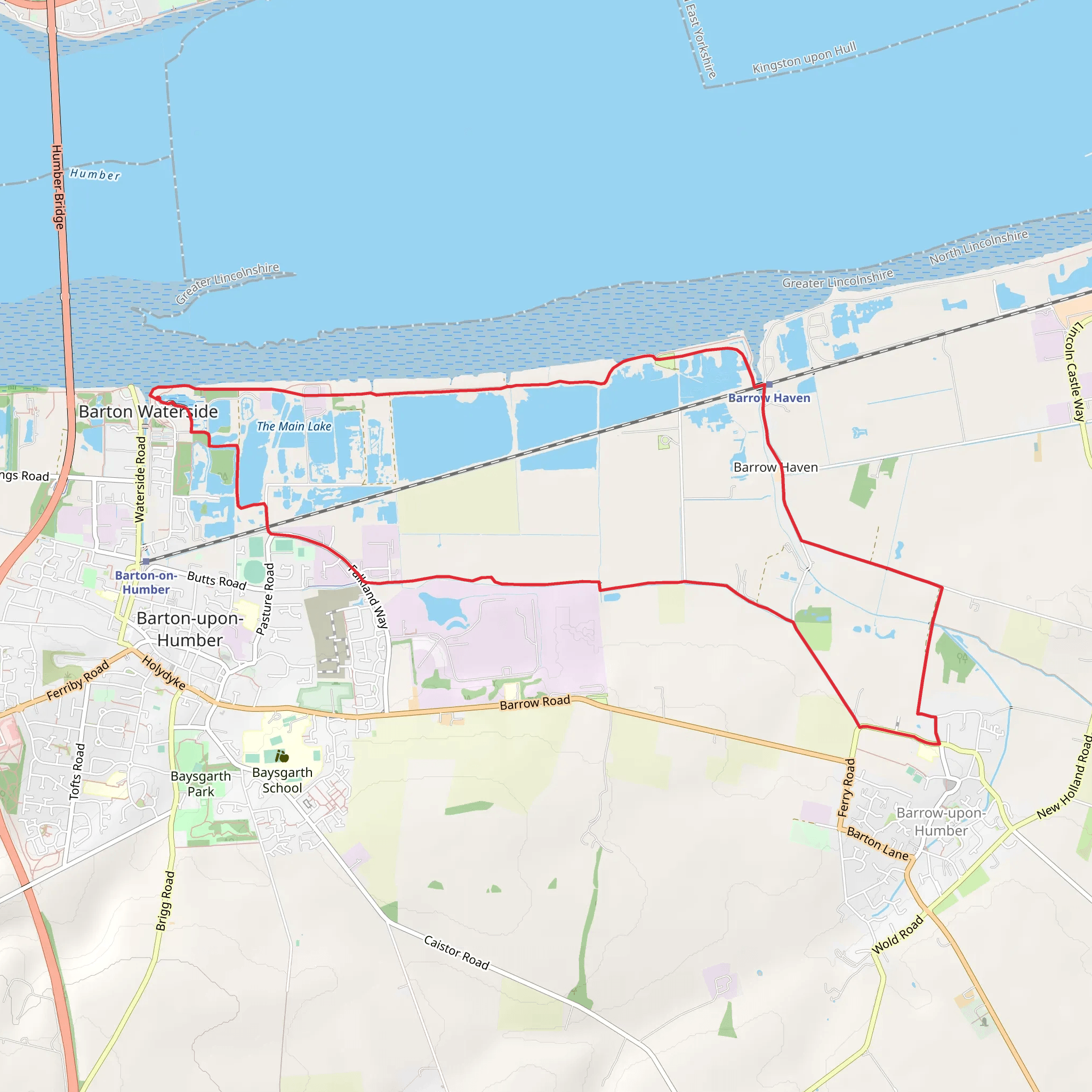 Barton and Barrow-on-Humber mobile static map