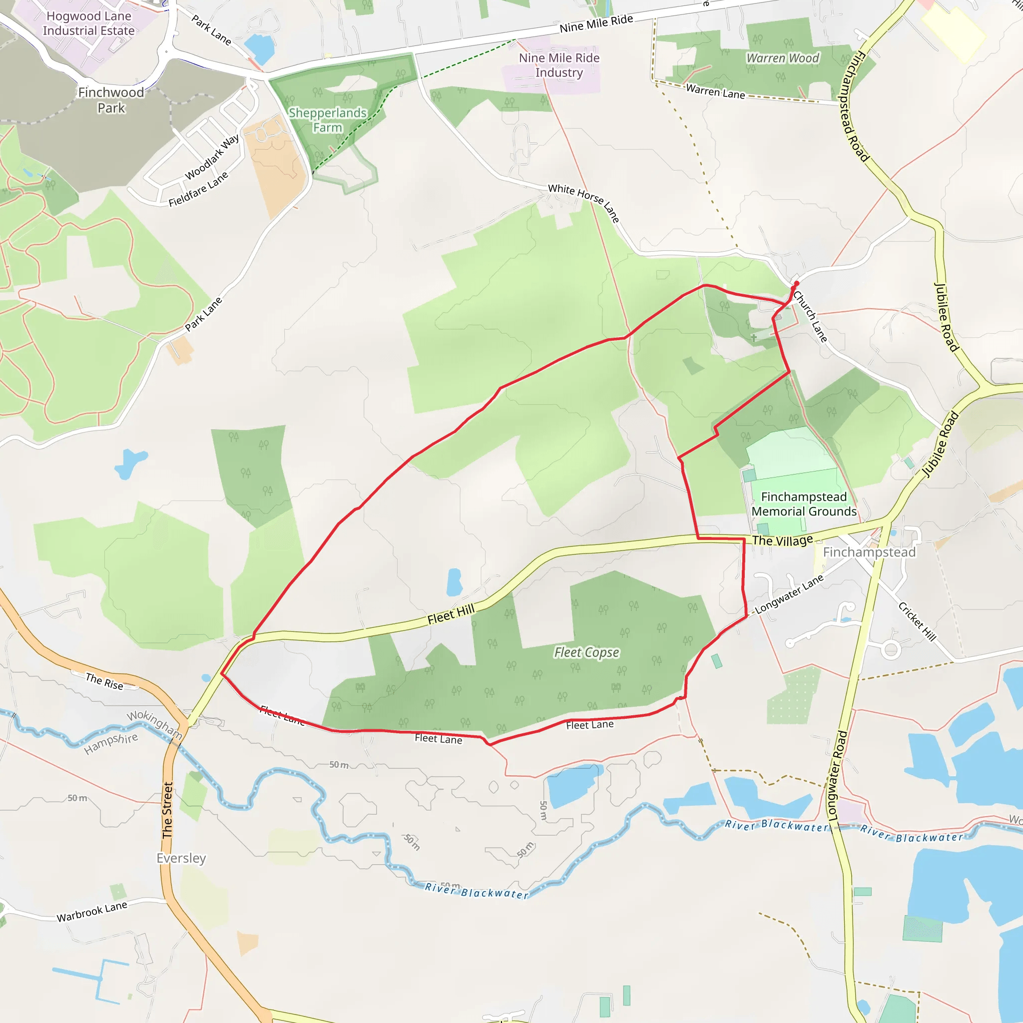 Fleet Copse mobile static map