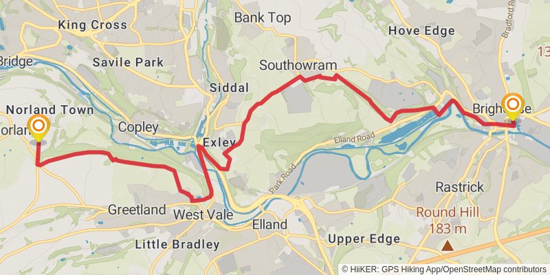 Calderdale Way stage 5 Map