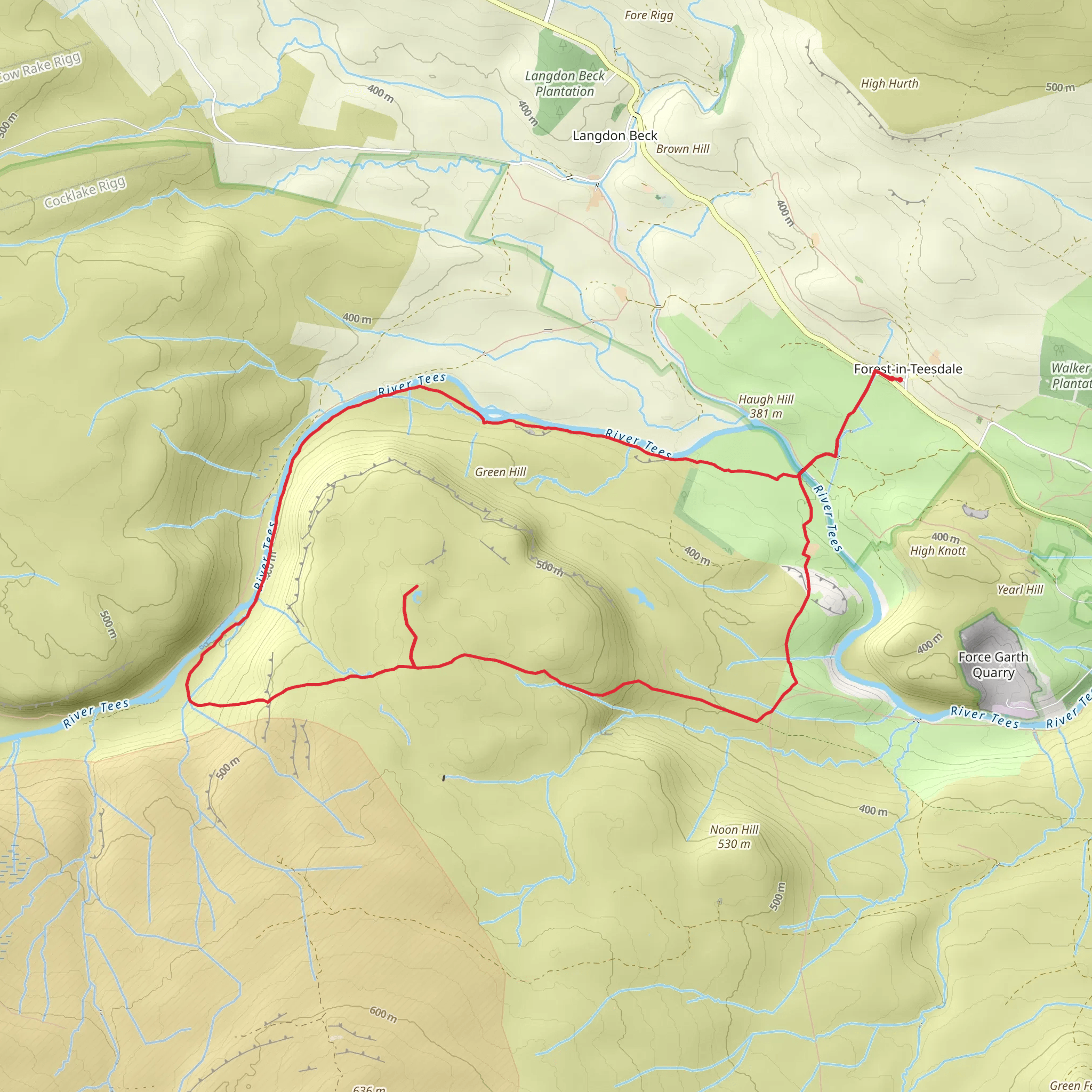 Moor House - Upper Teesdale National Nature Reserve Loop mobile static map