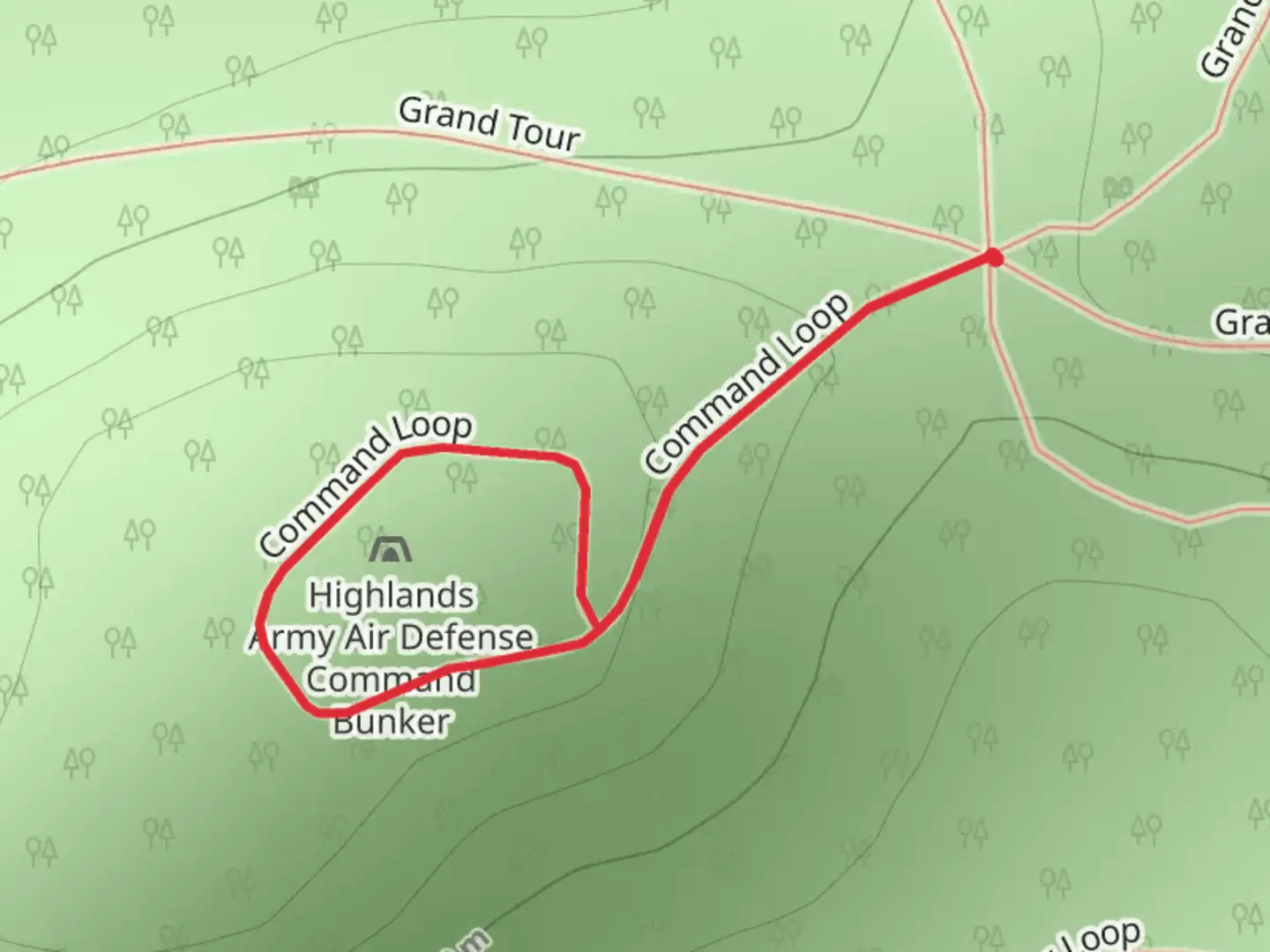 An image depicting the trail Command Loop and its surrounding area.