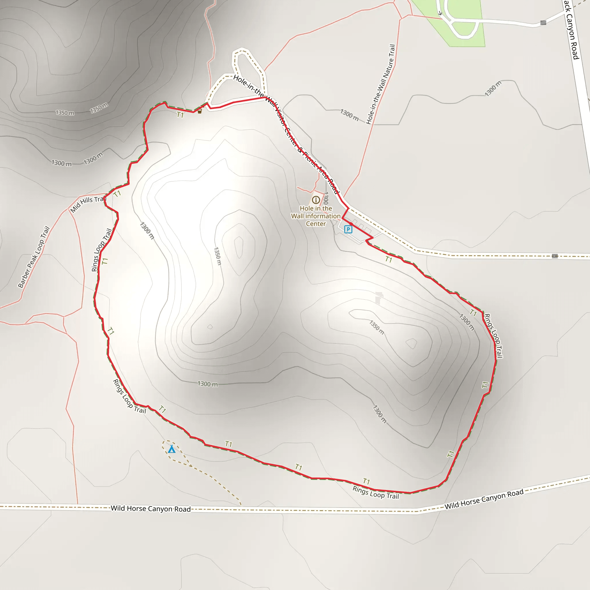Barber Peak Loop Trail - Short mobile static map